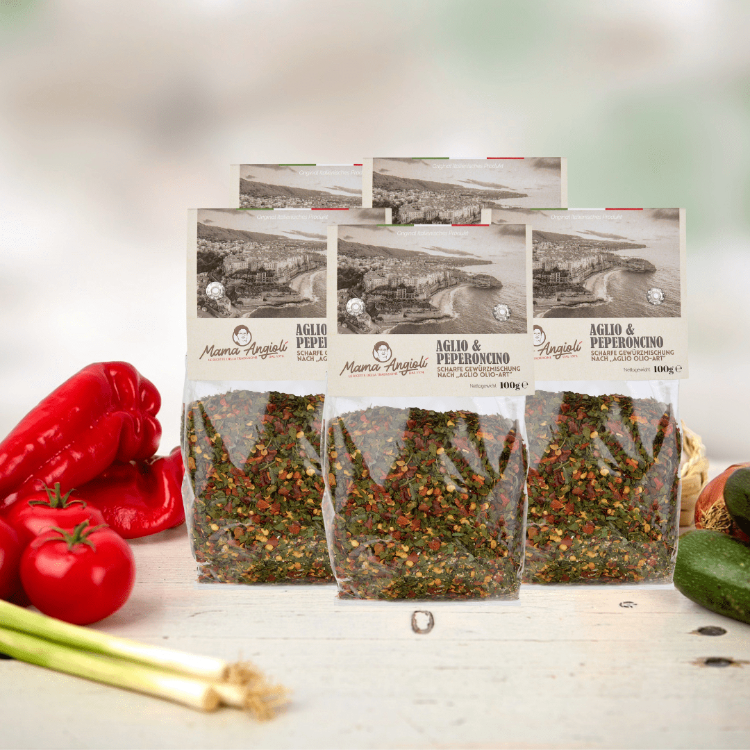 italienische Scharfe Gewürzmischung nach Aglio Olio-Art 5x 100g - Mama ...