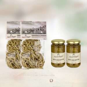 Basilikum Tagliatelle + Basilikum Pesto