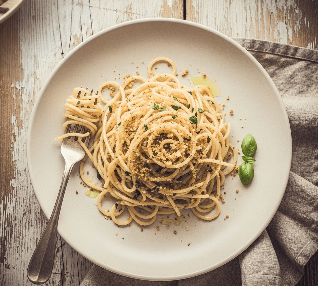 Pasta con le Sarde e mollica Rezept